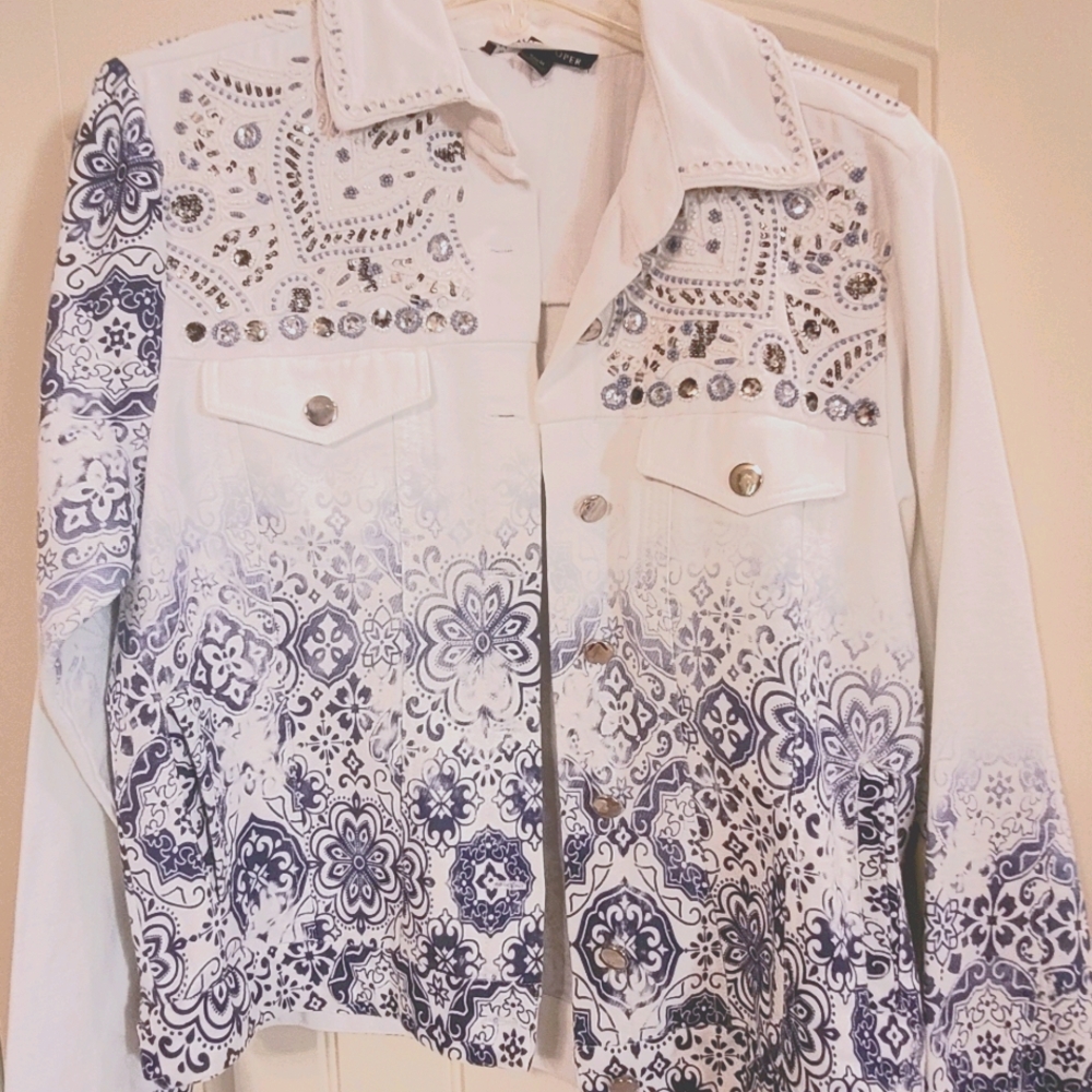 White denim jacket